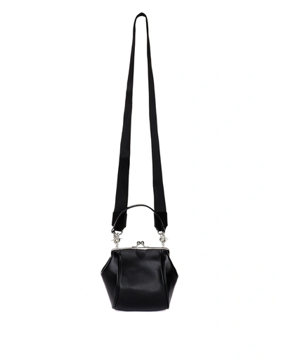 Shop Y's Leather Bag With Shoulder Straps In Black