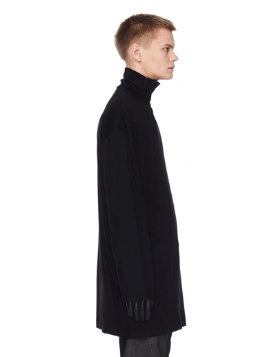 Shop Yohji Yamamoto Black Oversize Turtleneck