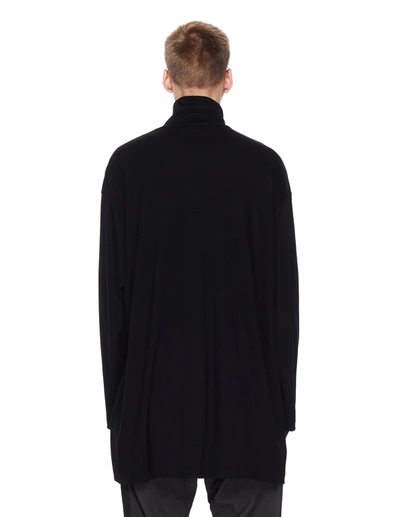 Shop Yohji Yamamoto Black Oversize Turtleneck