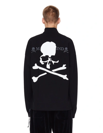 Shop Mastermind Japan Black Cotton Printed L/s T-shirt