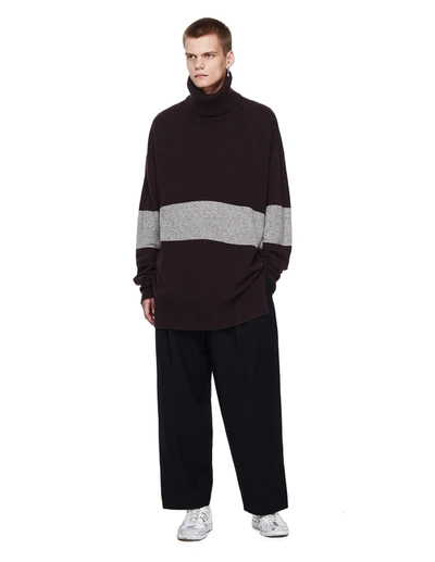 Shop Ziggy Chen Cashmere Stripped Sweater In Brown