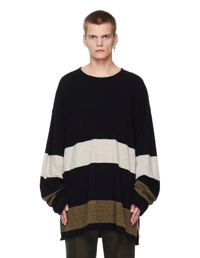 Shop Ziggy Chen Oversize Cashmere Sweater In Black
