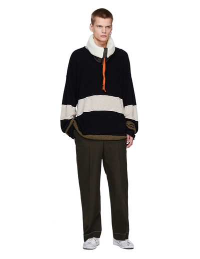 Shop Ziggy Chen Oversize Cashmere Sweater In Black