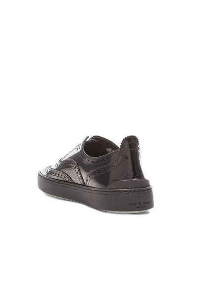 Shop Rag & Bone Meli Leather Sneakers In Black