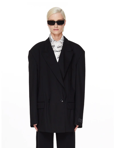 Shop Vetements Black Wool Oversize Jacket