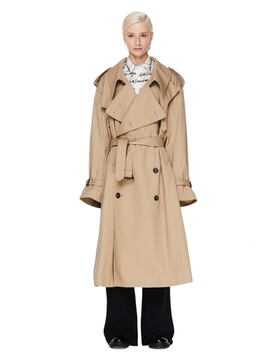 Shop Maison Margiela Double Breasted Coat In Brown
