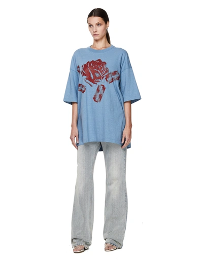 Shop Undercover Blue Oversize Printed T-shirt