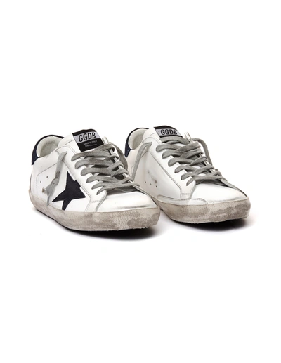 Shop Golden Goose White Leather Superstar Sneakers