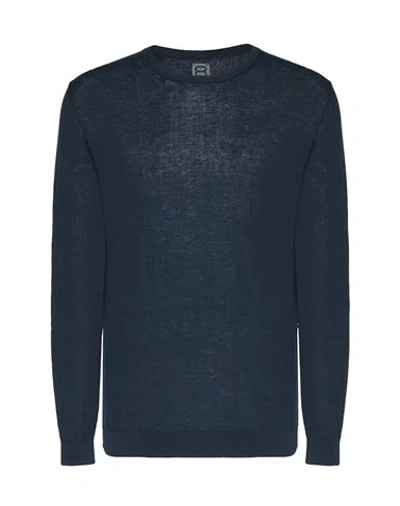 Shop 8 By Yoox Man Sweater Midnight Blue Size S Cotton