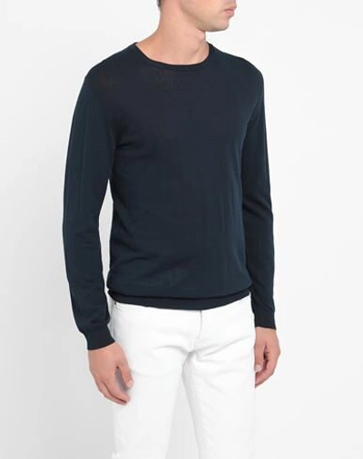 Shop 8 By Yoox Man Sweater Midnight Blue Size S Cotton