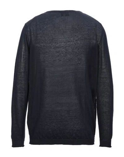 Shop Dondup Man Sweater Midnight Blue Size 42 Linen, Polyamide