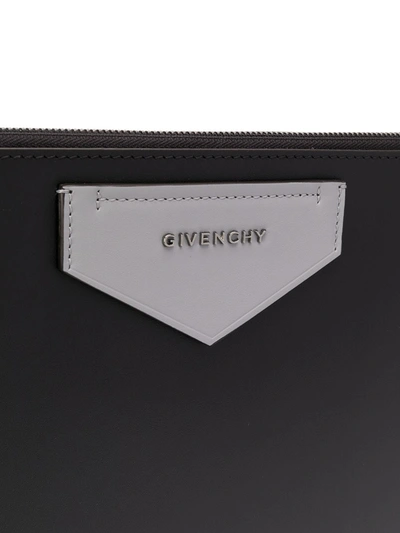 Shop Givenchy Leather Pouch In Black
