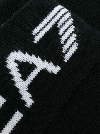 Shop Ea7 Gloves With Logo In Black