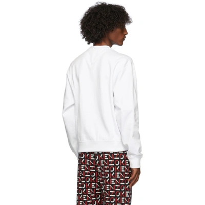 Shop Kenzo White Multicolor Logo Sweatshirt In 1 White