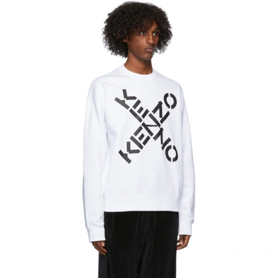 Shop Kenzo White Sport Big X Sweatshirt In 1 White