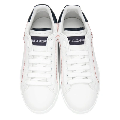DOLCE AND GABBANA 白色 PORTOFINO 运动鞋