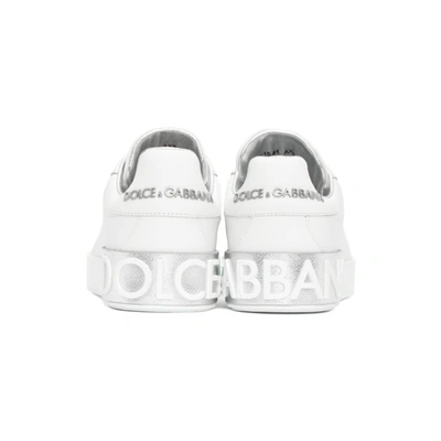 DOLCE AND GABBANA 白色 PORTOFINO 运动鞋