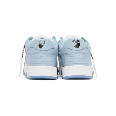 Shop Off-white White & Blue Out Of Office Sneakers In White/light Blue