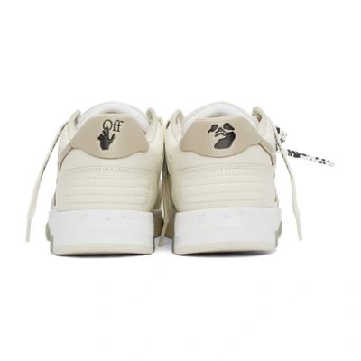 Shop Off-white White And Taupe Out Of Office Sneakers In 0163 Whicre