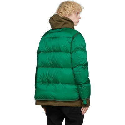 Shop Sacai Green Ten C Edition Down Jacket In Green 501