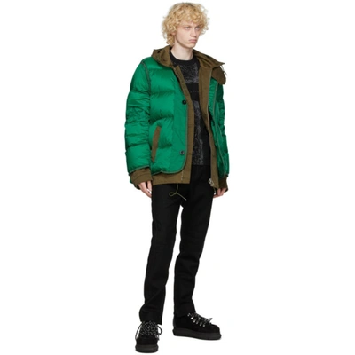 Shop Sacai Green Ten C Edition Down Jacket In Green 501
