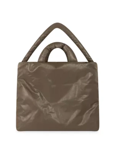 Shop Kassl Large Padded Tote In Oil Khaki
