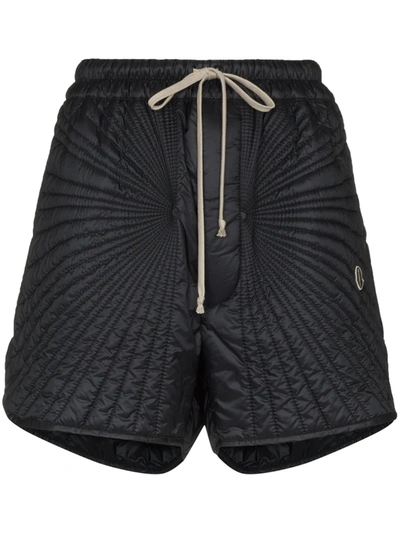 Shop Moncler Padded Track Shorts In Black