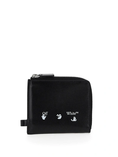 Shop Off-white Black Leather Small Wallet