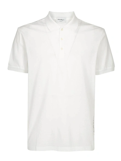 Shop Ferragamo Cotton Polo In White