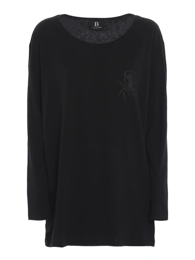Shop Yohji Yamamoto Oversized Long Sleeve T-shirt In Black