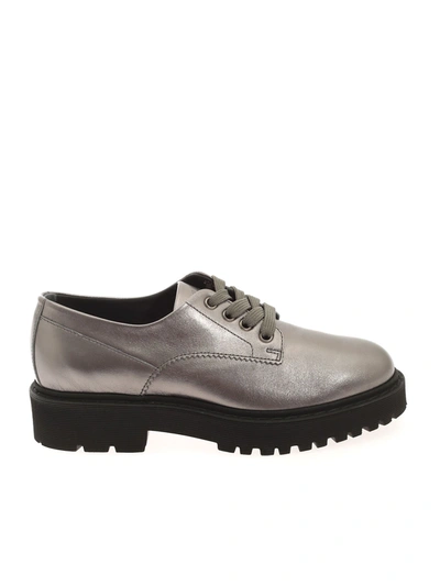 Shop Hogan H543 Derby In Lead Color In Silver