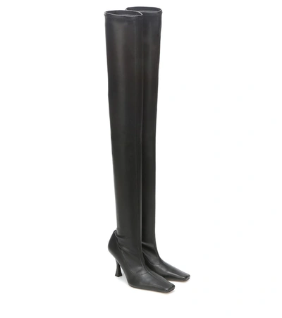 Shop Proenza Schouler Faux Leather Over-the-knee Boots In Black
