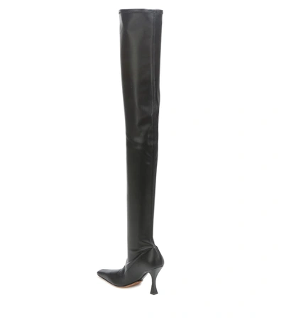 Shop Proenza Schouler Faux Leather Over-the-knee Boots In Black