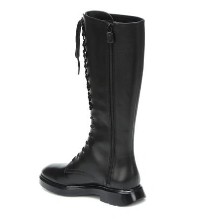Shop Stuart Weitzman Mckenzee Leather Knee-high Boots In Black