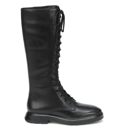 Shop Stuart Weitzman Mckenzee Leather Knee-high Boots In Black