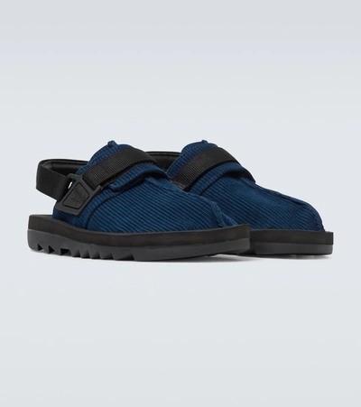 Shop Reebok Beatnik Suede Sandals In Blue