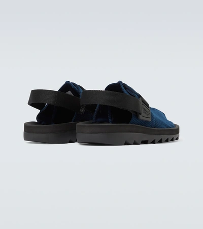 Shop Reebok Beatnik Suede Sandals In Blue