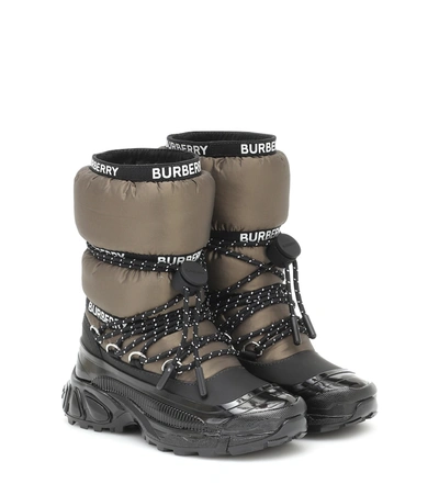 Shop Burberry Snow Boots In Green