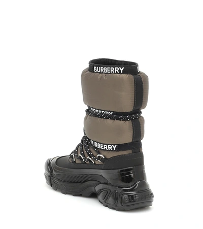 Shop Burberry Snow Boots In Green
