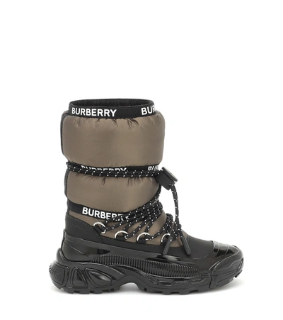 Shop Burberry Snow Boots In Green