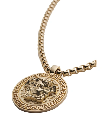 Shop Versace Gold-tone Medusa Necklace