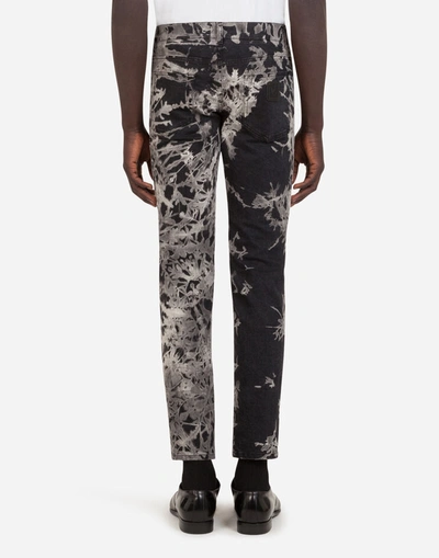 Shop Dolce & Gabbana Printed Skinny Stretch Jeans