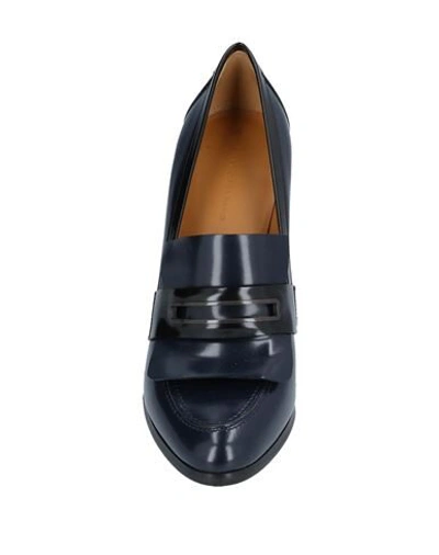 Shop Balenciaga Loafers In Dark Blue