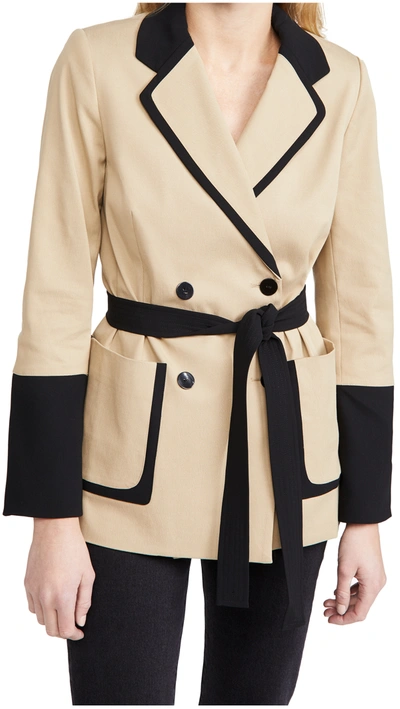 Shop Alexis Baccio Jacket In Tan/black