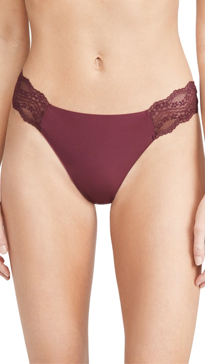 Shop B.tempt'd By Wacoal B.bare Thong In Windsor Wine