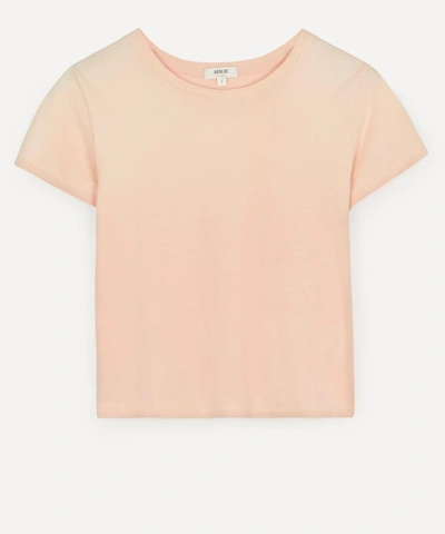 Shop Agolde Linda Boxy Organic Cotton T-shirt In Grapefruit Sunfade