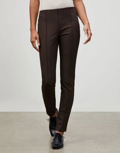 Shop Lafayette 148 Acclaimed Stretch Gramercy Pant In Brown