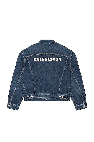 Shop Balenciaga Large Fit Jacket In Daddy Wash