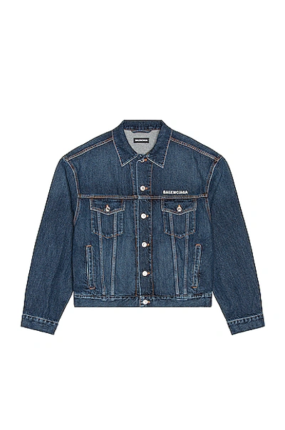 Shop Balenciaga Large Fit Jacket In Daddy Wash