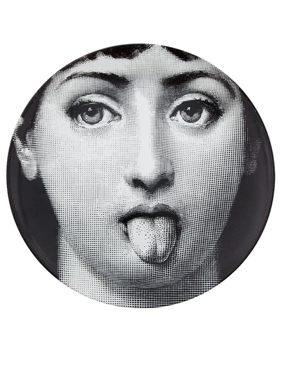 Shop Fornasetti Tema E Variazioni No. 82 Wall Plate In Black